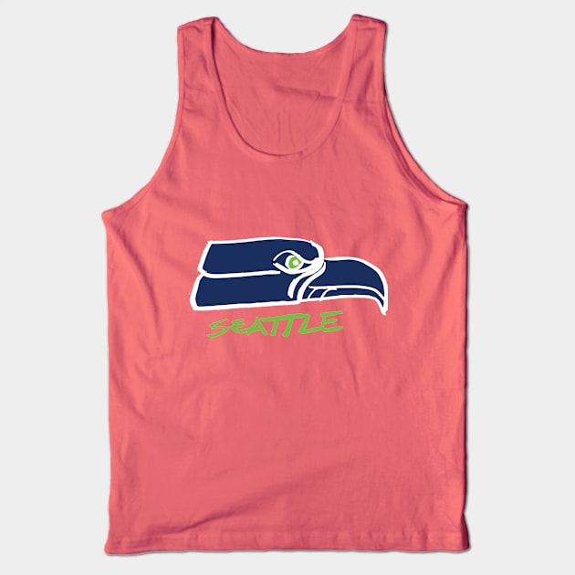 Seattle Seahaaaawks 09 Tank Top by Very Simple Graph